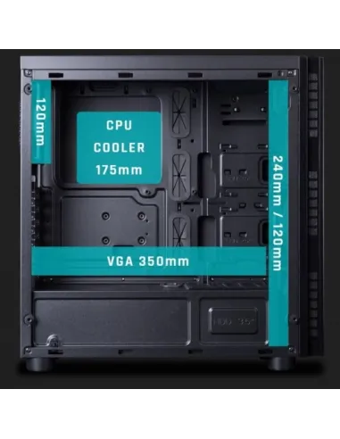 Hiditec NG-VX Cristal Templado USB 3.0 Negra