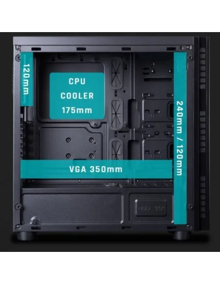 Hiditec NG-VX Cristal Templado USB 3.0 Negra