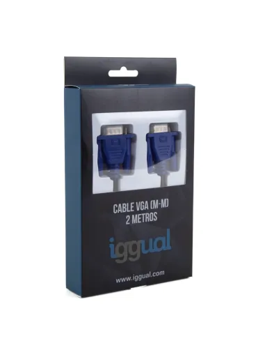 Iggual Cable conmutador VGA Macho/Macho 2M negro