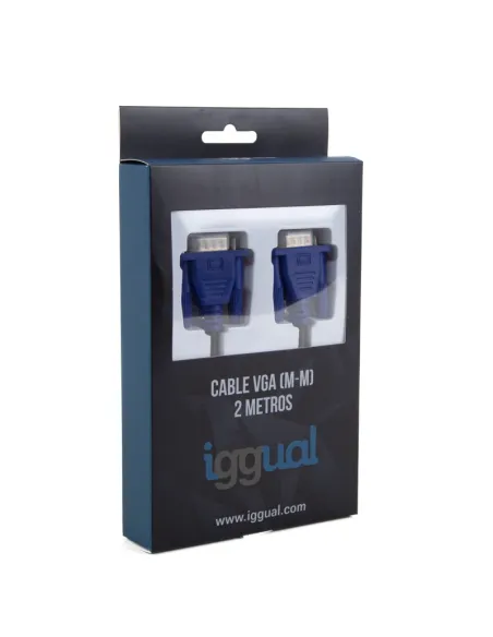 Iggual Cable conmutador VGA Macho/Macho 2M negro