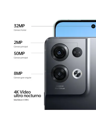 OPPO Reno8 Pro 5G 8/256GB Negro