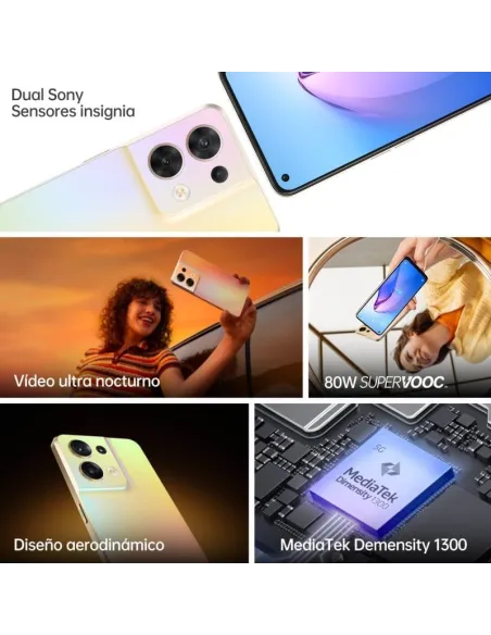 Oppo Reno8 5G 8/256GB Negro