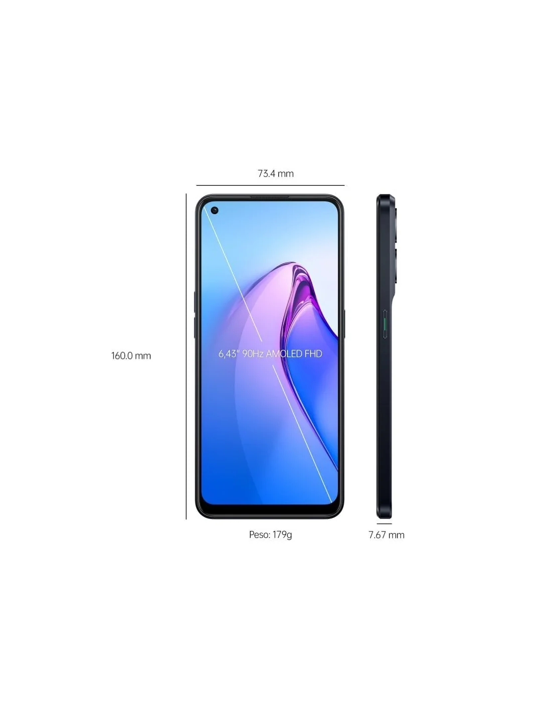 Oppo Reno8 5G 8/256GB Negro