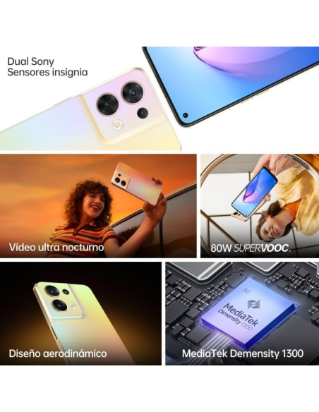 Oppo Reno8 5G 8/256GB Dorado