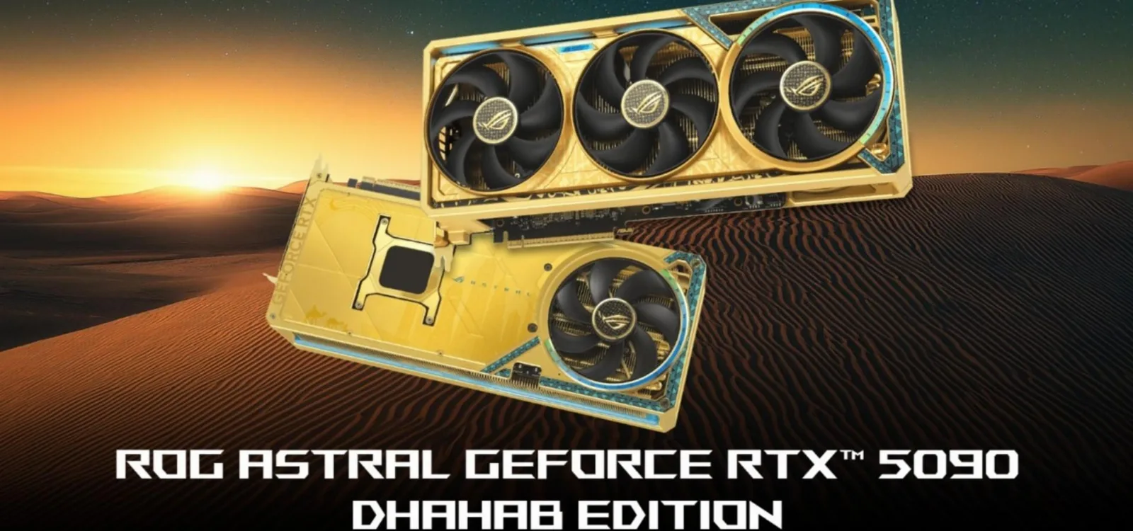 ASUS ROG Strix 5090 Astral Dhahab: la exclusiva GPU dorada todo un lujo