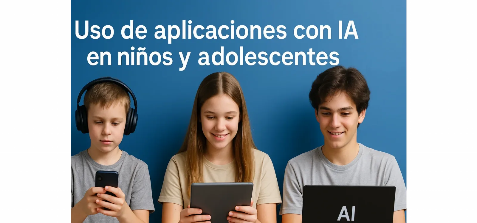Uso de aplicaciones con IA en niños y adolescentes
