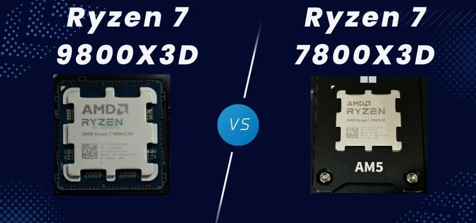 Ryzen 7 9800X3D vs 7800X3D: ¿Qué Procesador Gana en Rendimiento y Eficiencia, en que se diferencian?
